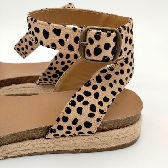 Unr8ted Open Toe Sandals Single Bands Espadrille Jute Flat Casual Size 10 - Picture 7 of 10